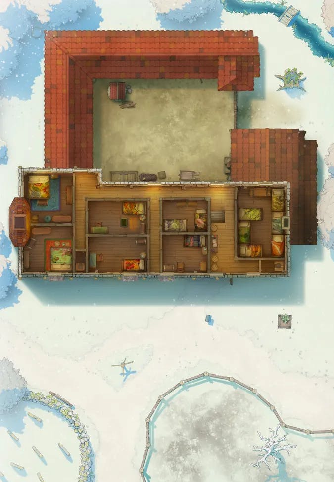 Ages of the Vale: Coaching House map, Upstairs Winter Day variant thumbnail