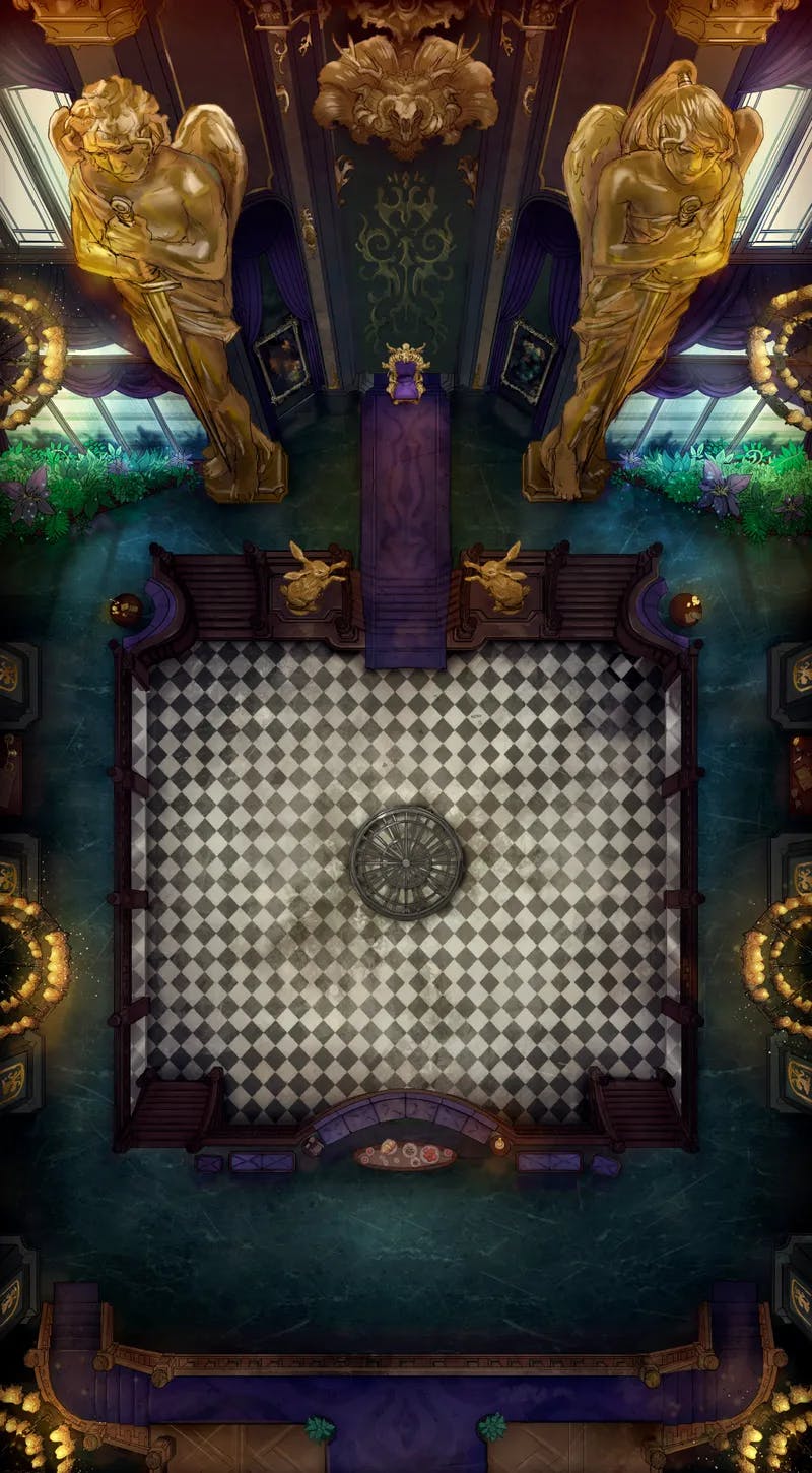 Opulent Ballroom map, Throne Room Caged Specimen variant