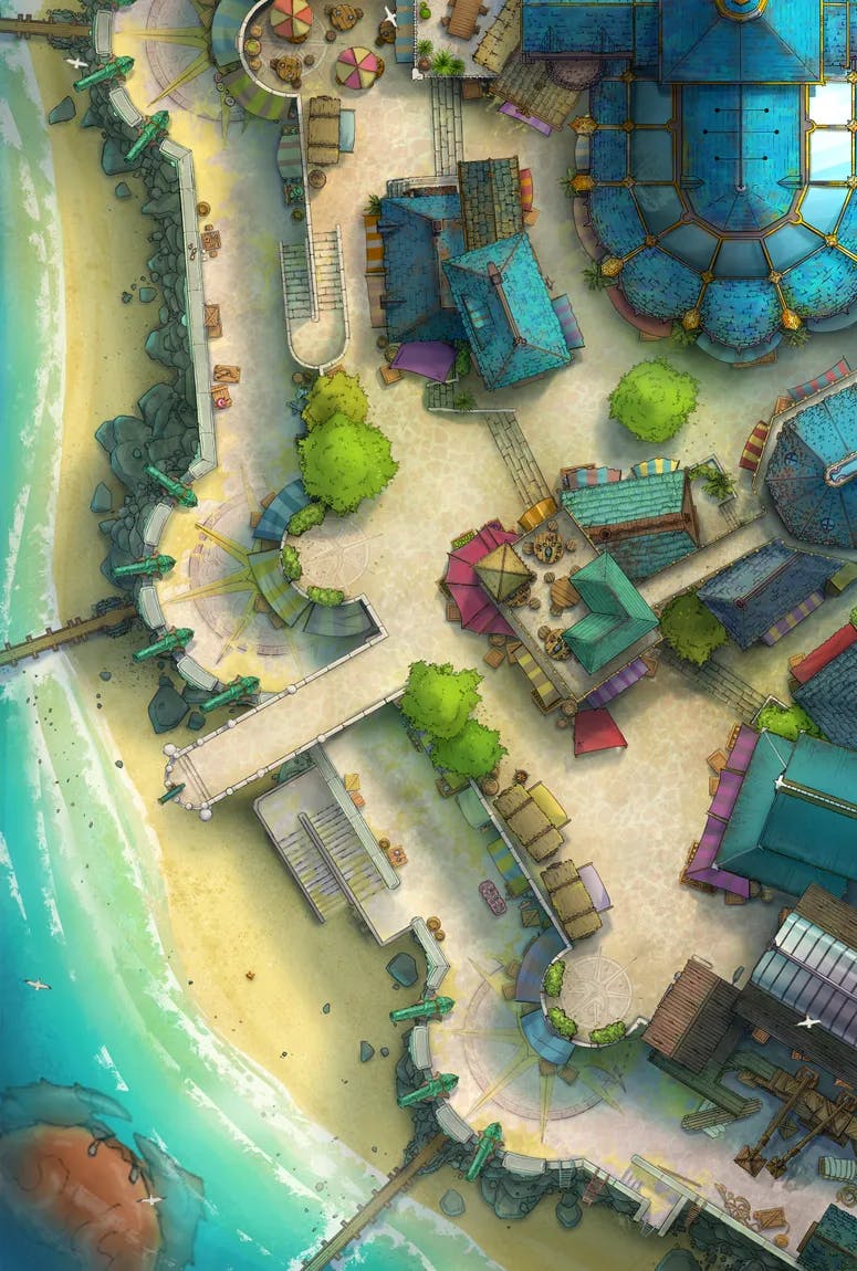 Beach Town map, Giant Crab Day variant