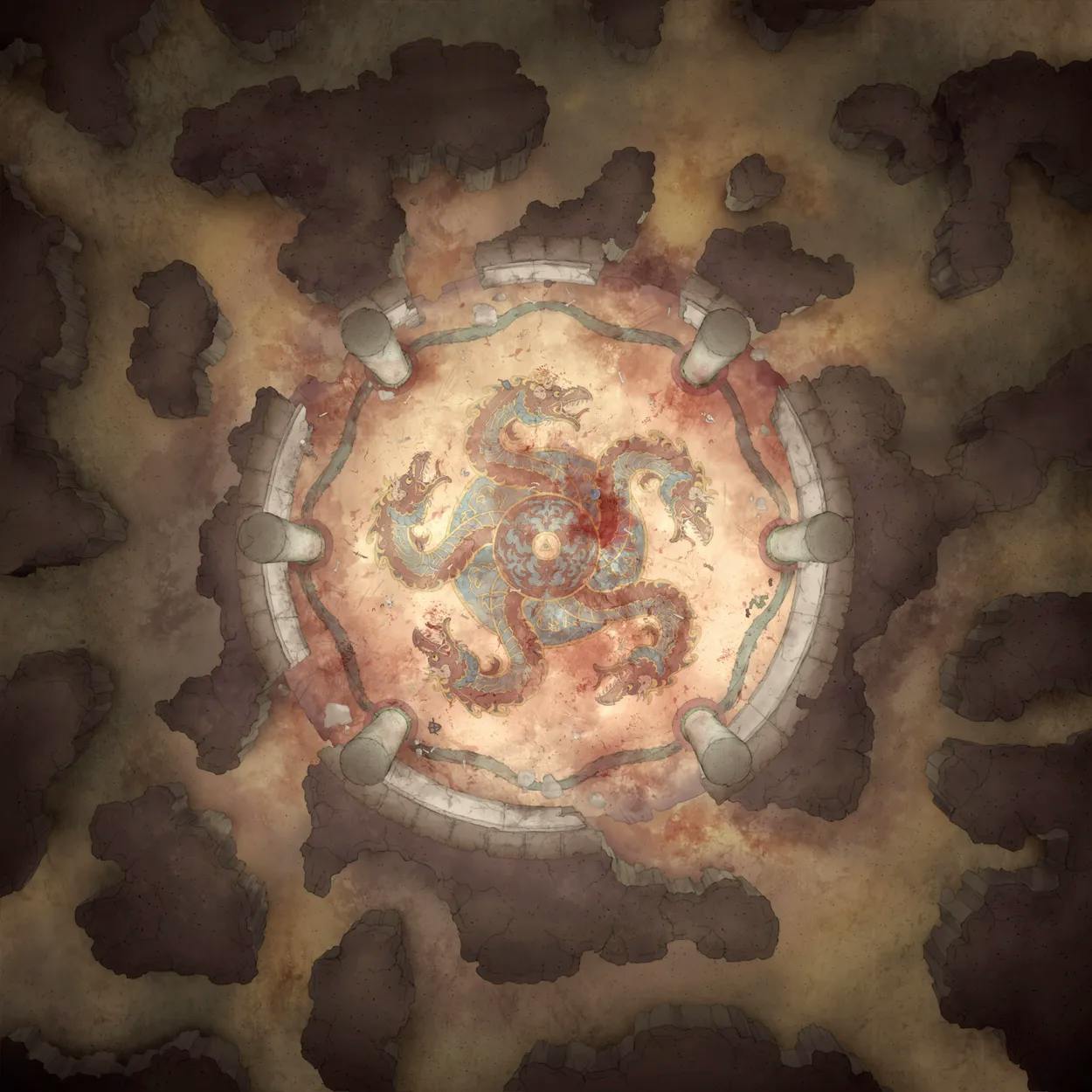 Ancient Hydra Lair map, Desert Lair variant