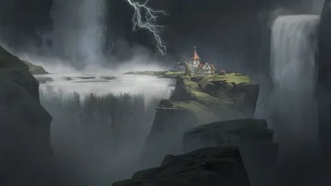 Wonderful Wizard Waterfall map, Lightning Rod variant