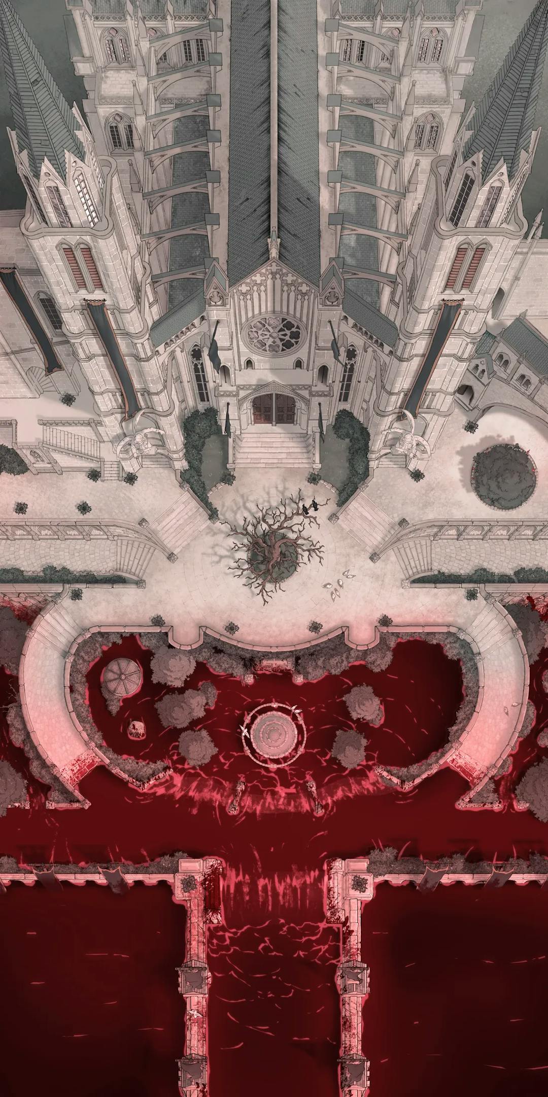 Grand Cathedral map, Blood Flood variant