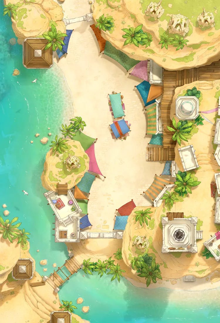 Beachside Bazaar map, No Props variant thumbnail
