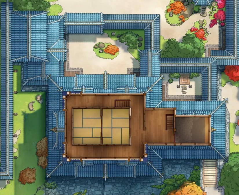 Japanese Castle Interior map, Floor 03 Empty Day variant thumbnail