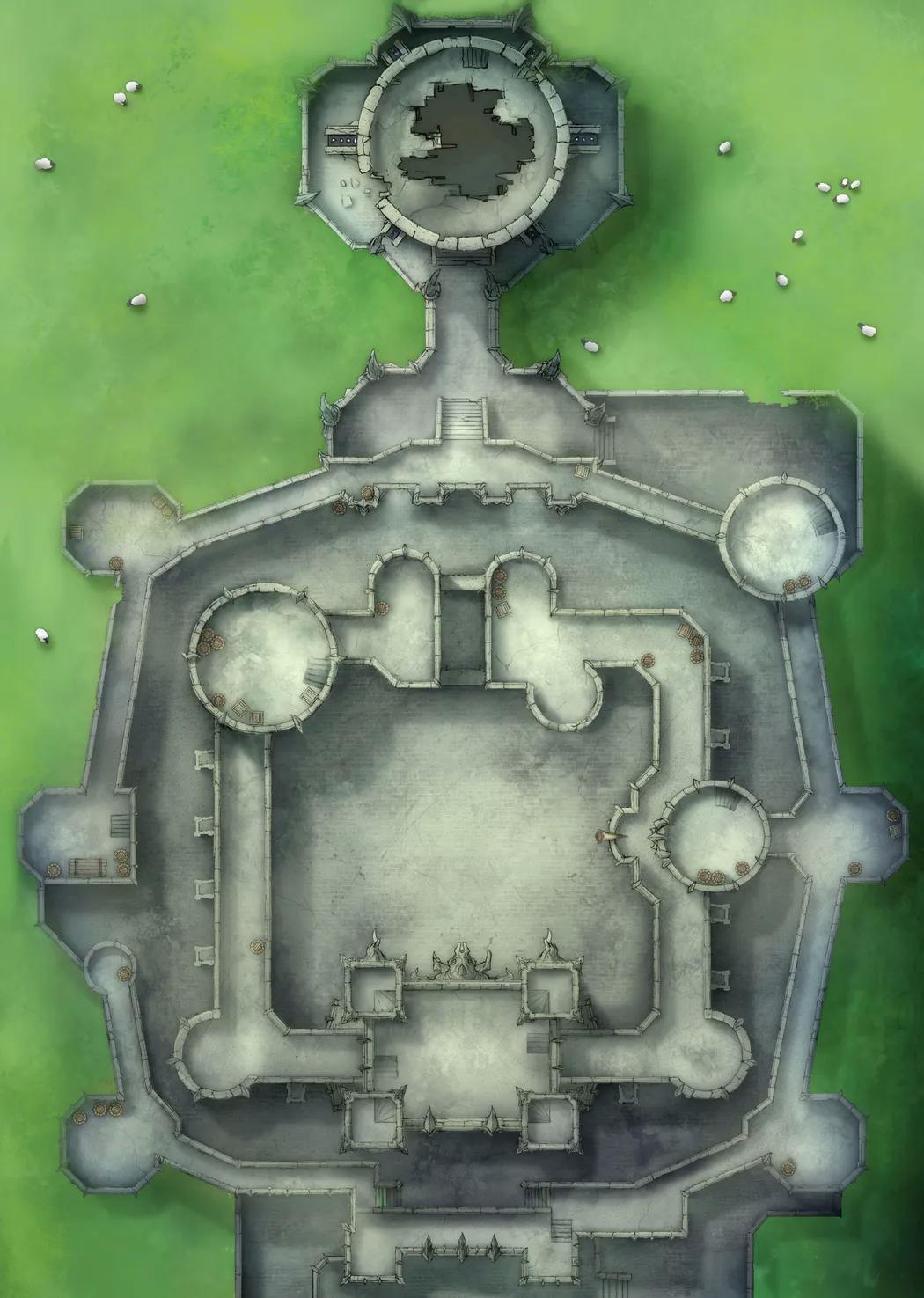 Shadowfell Fortress Interior map, Country Fort variant