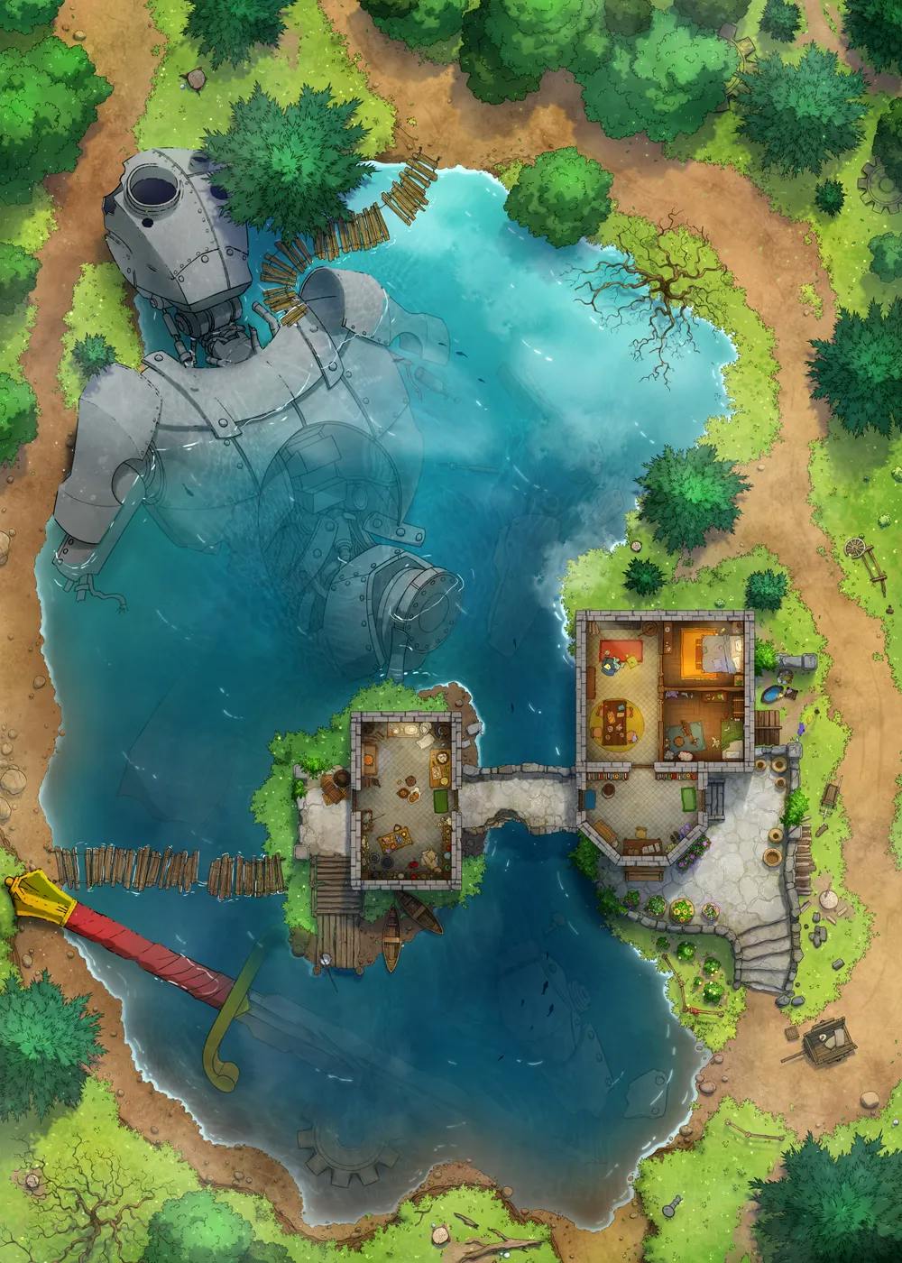 Rusty Robot Lake map, Fresh variant