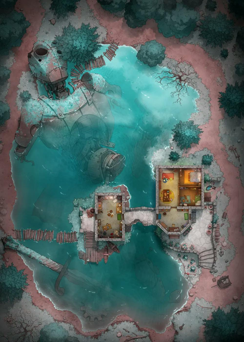 Rusty Robot Lake map, Pink Fey variant