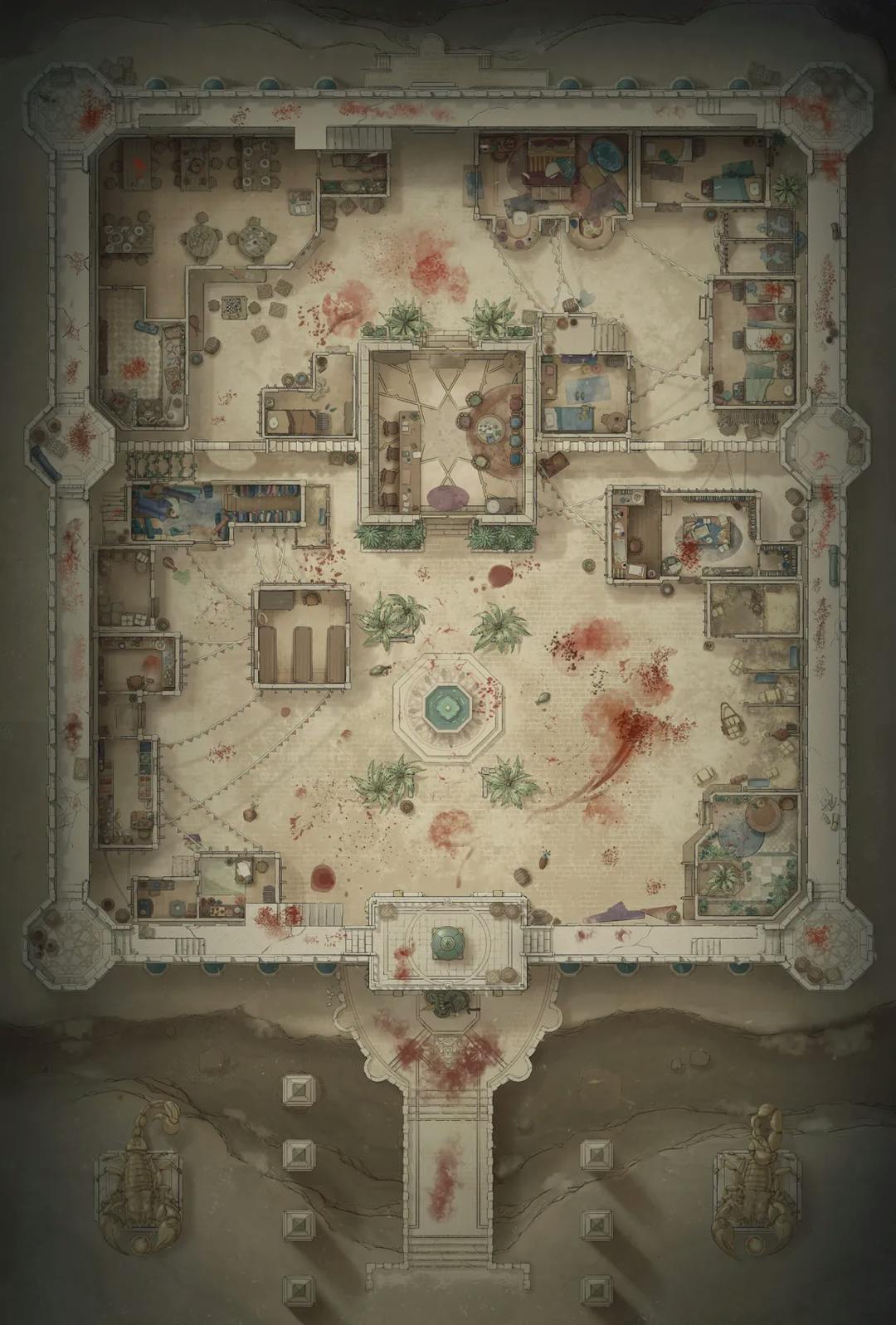 Desert Caravanserai map, Massacre variant
