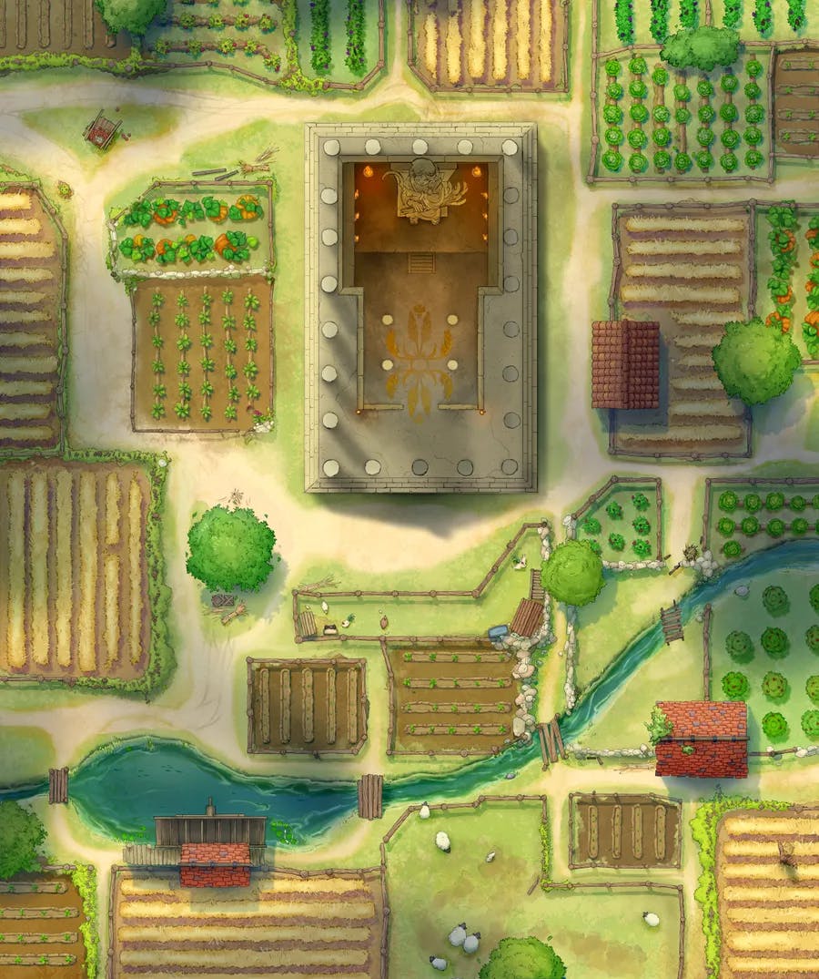 Temple Pastures map, Interior Day variant