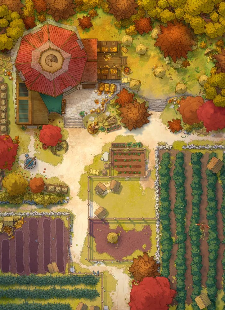Tranquil Apiary map, Autumn Day variant