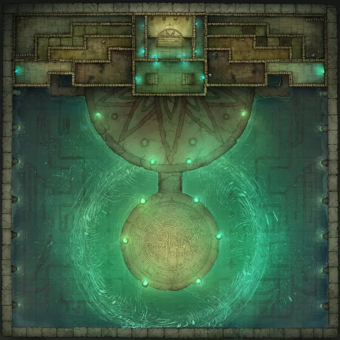 Temple of the Couatl Boss Room map, Magic Ring variant
