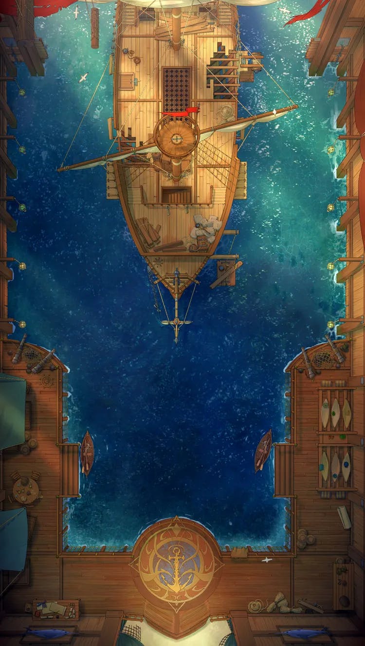 Secret Sailor Lair map, Flooded variant thumbnail