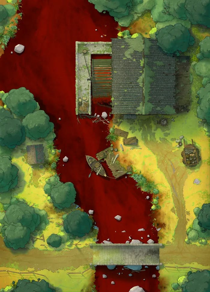 Bone Mill Exterior map, Blood River variant