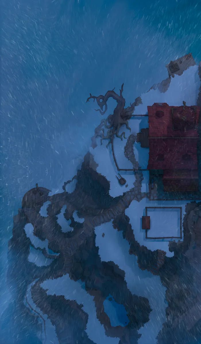 Wonderful Wizard Waterfall map, Winter Night variant thumbnail