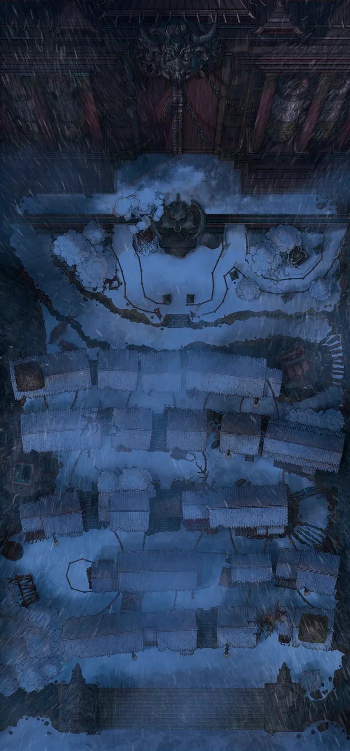 The Forbidden Gates map, Winter variant