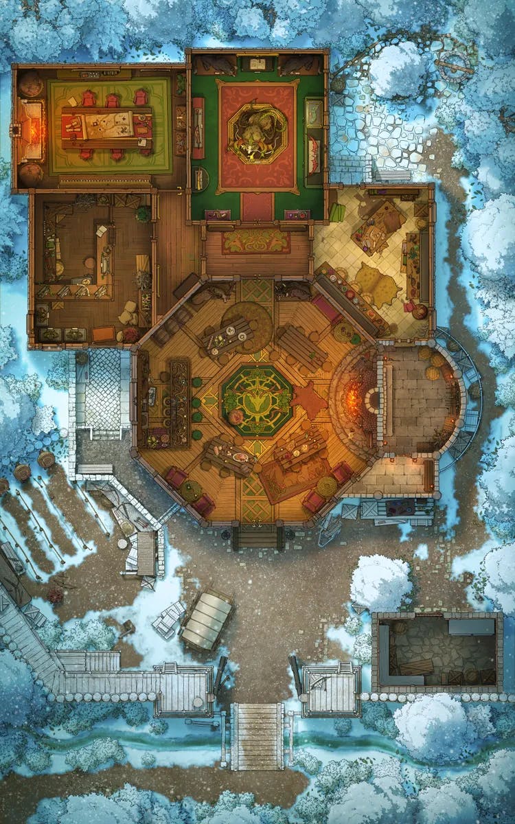 Village Hunting Guild map, Winter Day variant