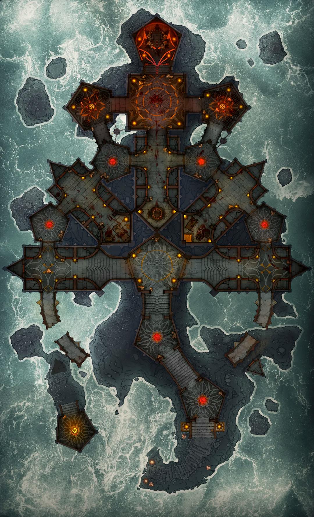 Hellfire Prison map, Water variant