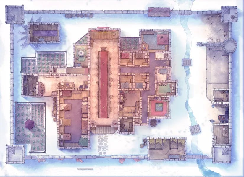 Adventurers' Guildhall map, Snow Day variant