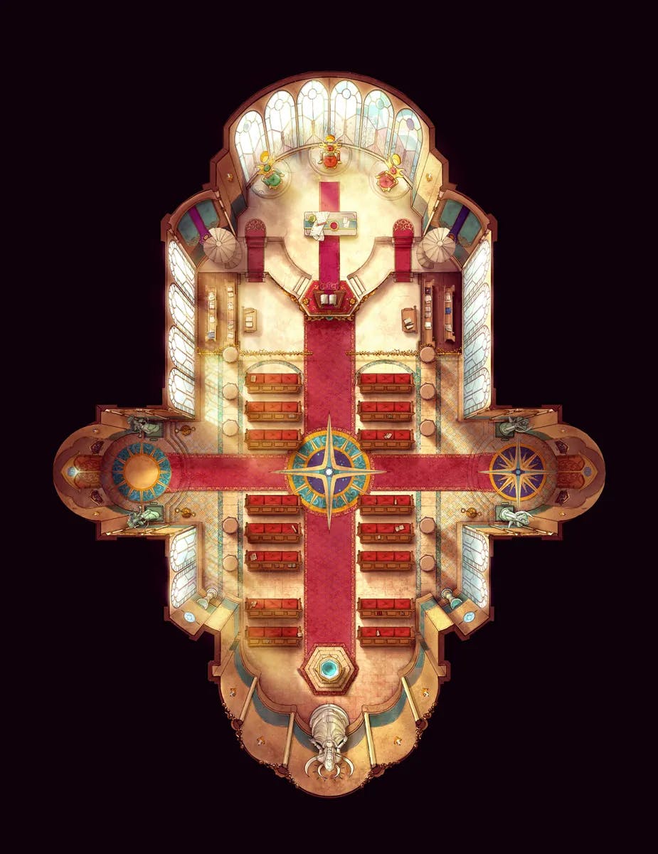 Solar Cathedral map, Sunset Ground Floor variant thumbnail
