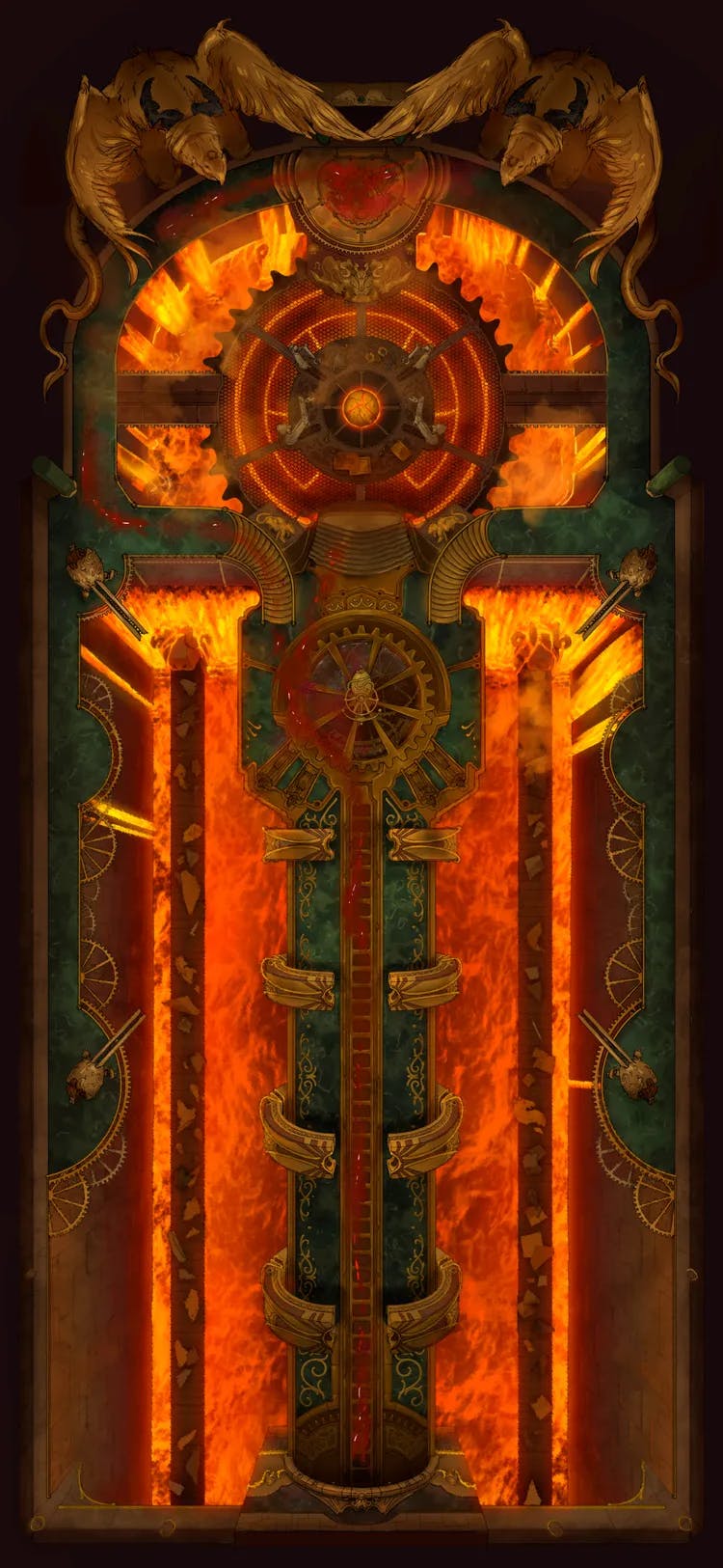 Clockwork Dragon Lair Interior map, Massacre variant