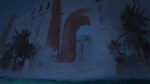 Oasis City map, Water Night variant