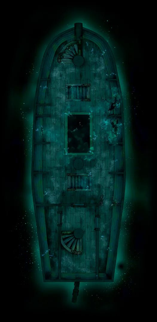 Haunted Ghost Ship Interior map, Empty Middle Deck variant thumbnail