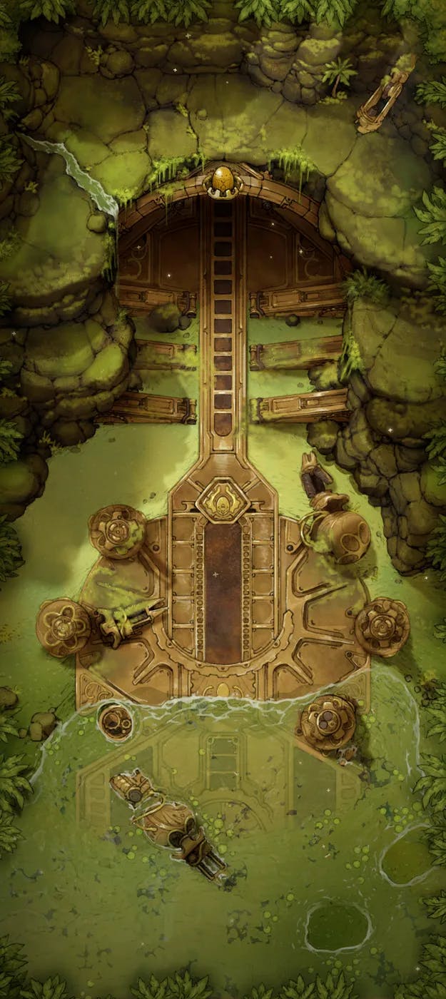 Clockwork Dragon Lair Exterior map, Swamp variant