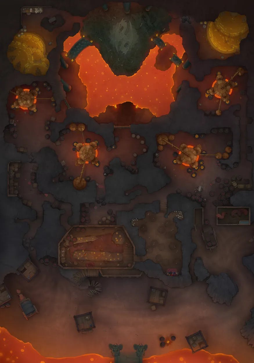 Drakescale Peak map, Cave In variant thumbnail