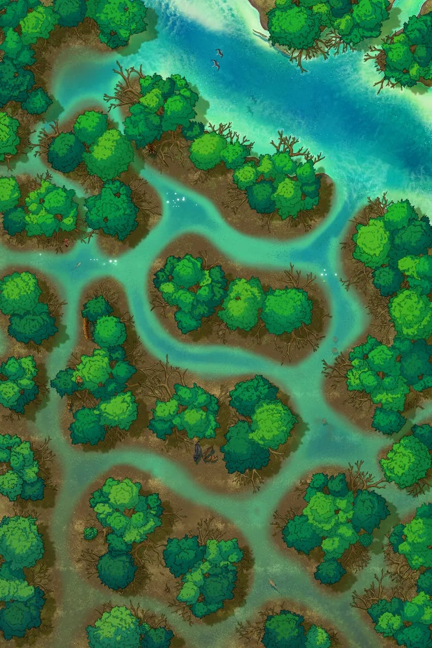 Mangrove Forest map, Natural Day variant thumbnail