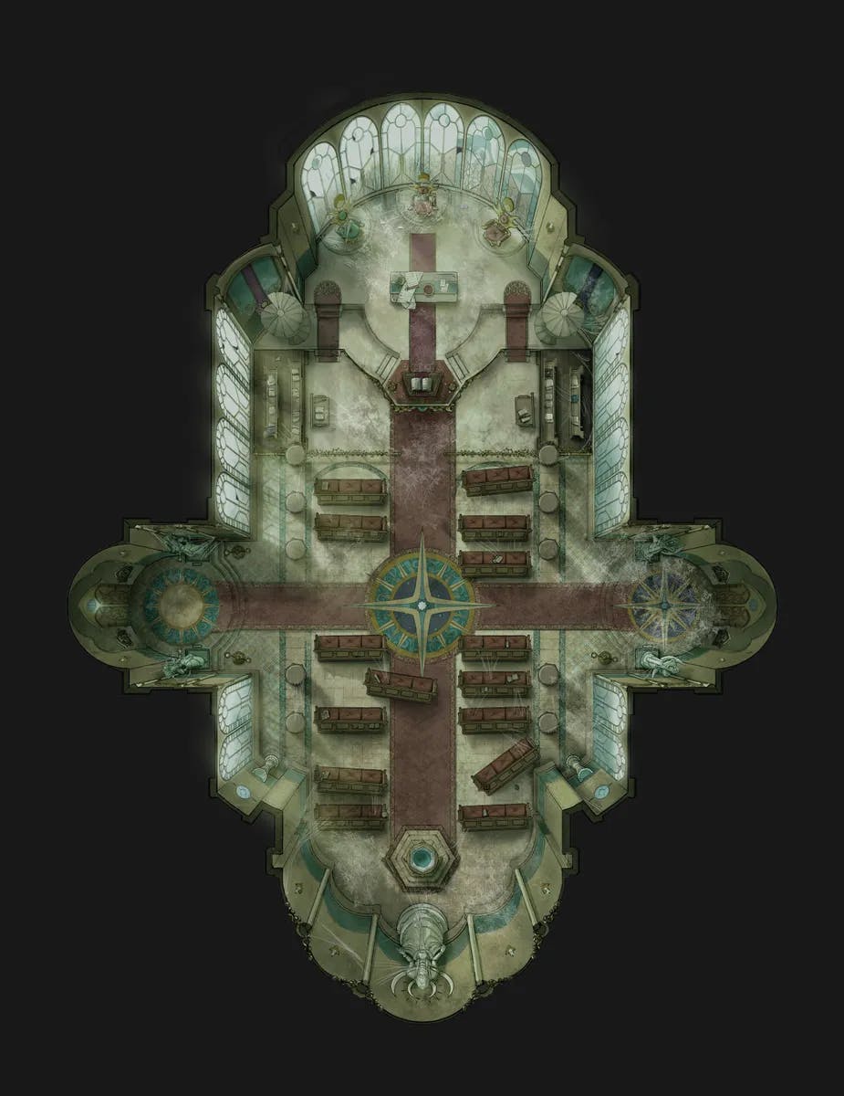 Solar Cathedral map, Abandoned Ground Floor variant thumbnail