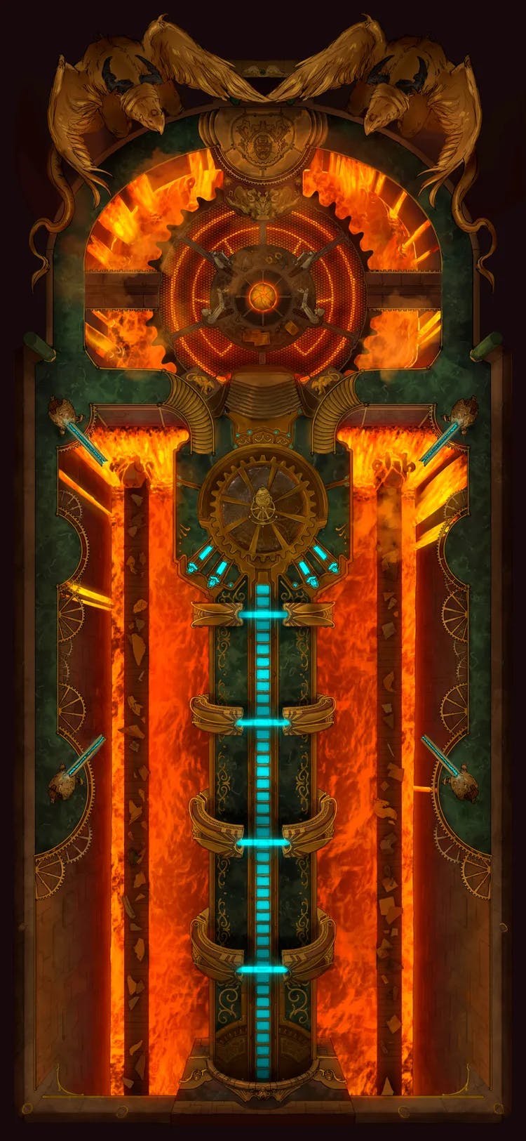 Clockwork Dragon Lair Interior map, Guard System variant