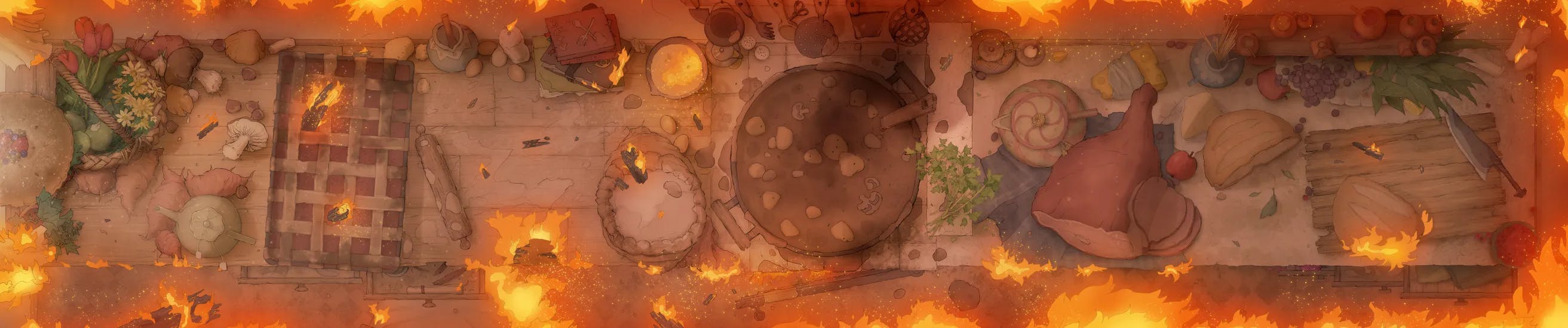 Giant Kitchen map, Fire variant