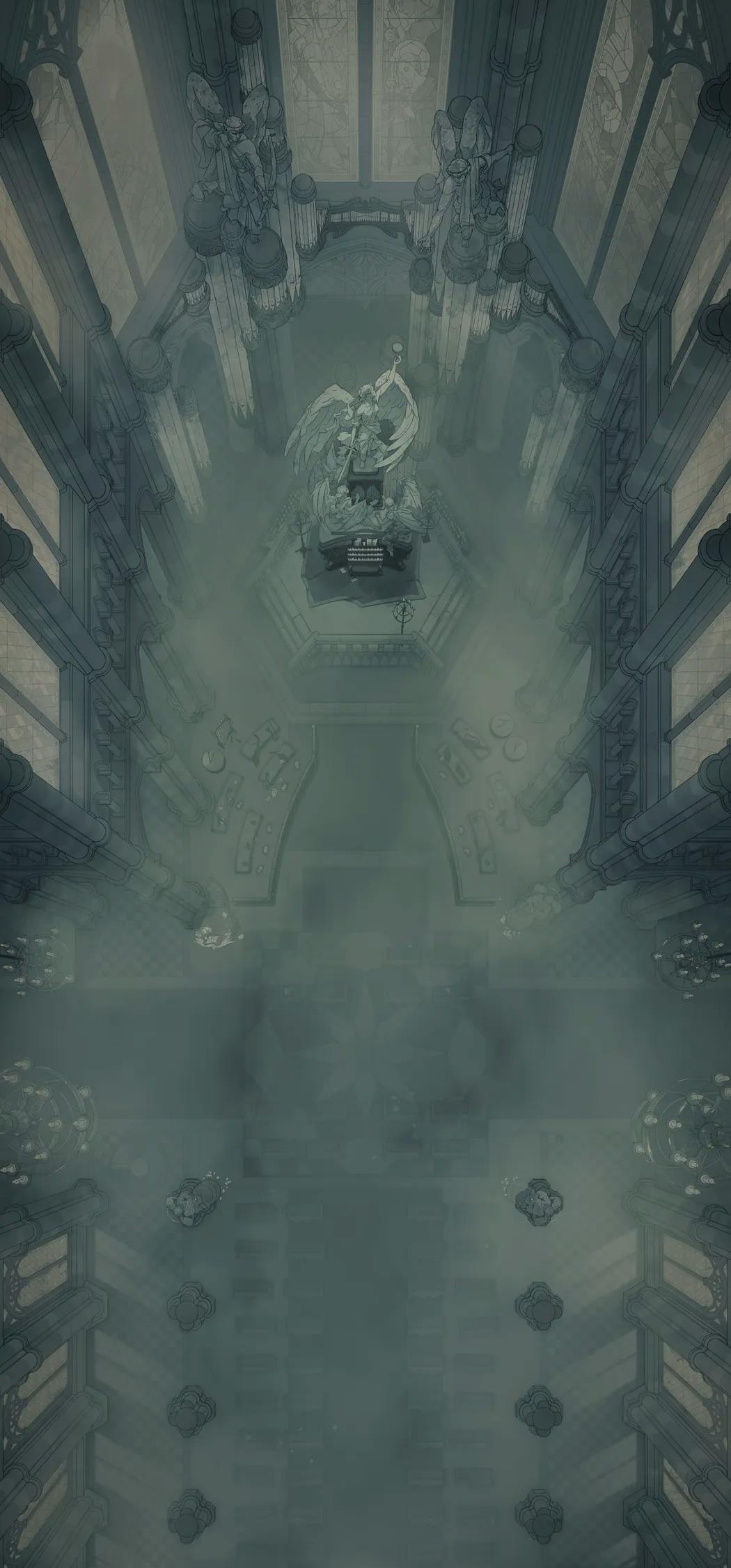 Grand Cathedral Interior map, Fog variant
