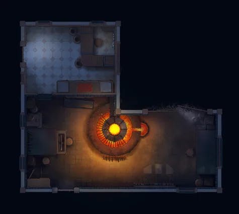 Blacksmith Interior map, Ground Floor Props Off Night variant thumbnail