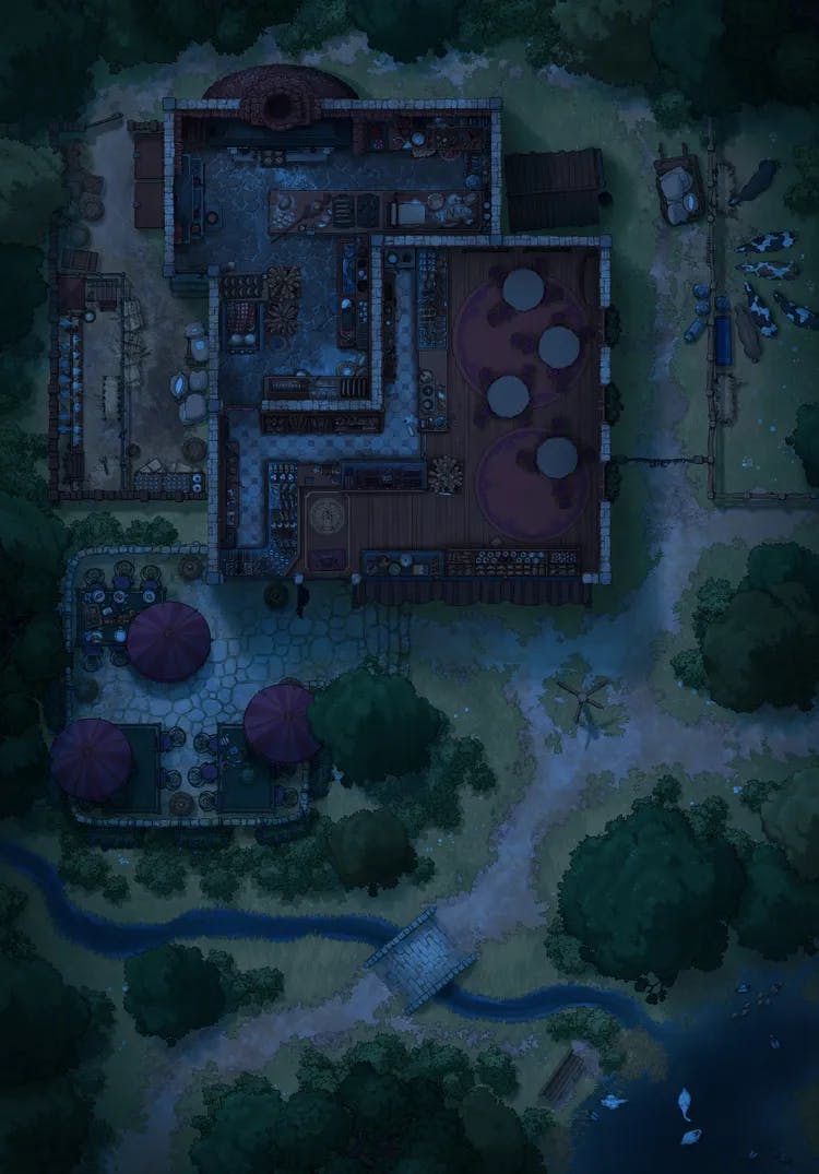 Village Bakery map, Dark variant thumbnail