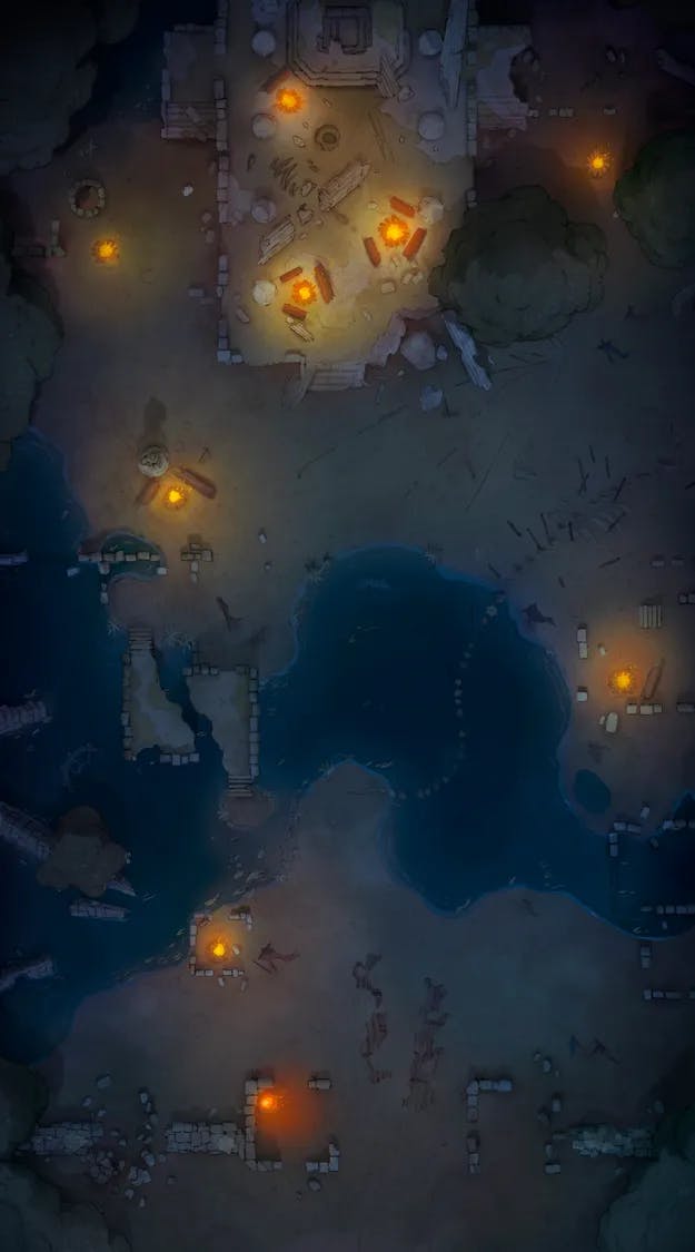 Ancient Battlefield map, Camp Night variant thumbnail