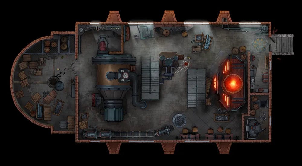 Steam Factory map, Crime Scene Floor 1 variant