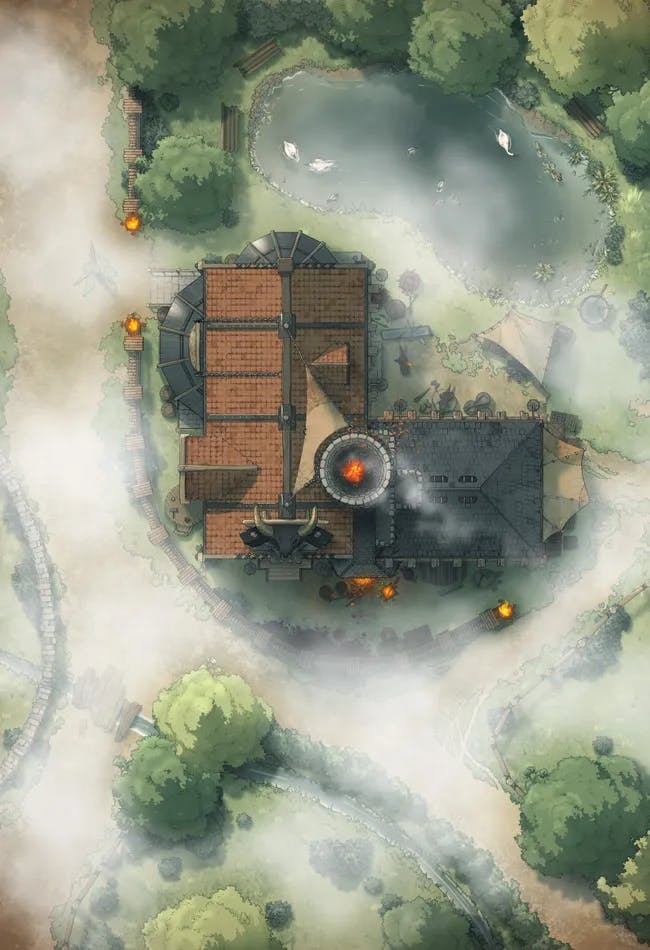 Village Blacksmith map, Fog variant
