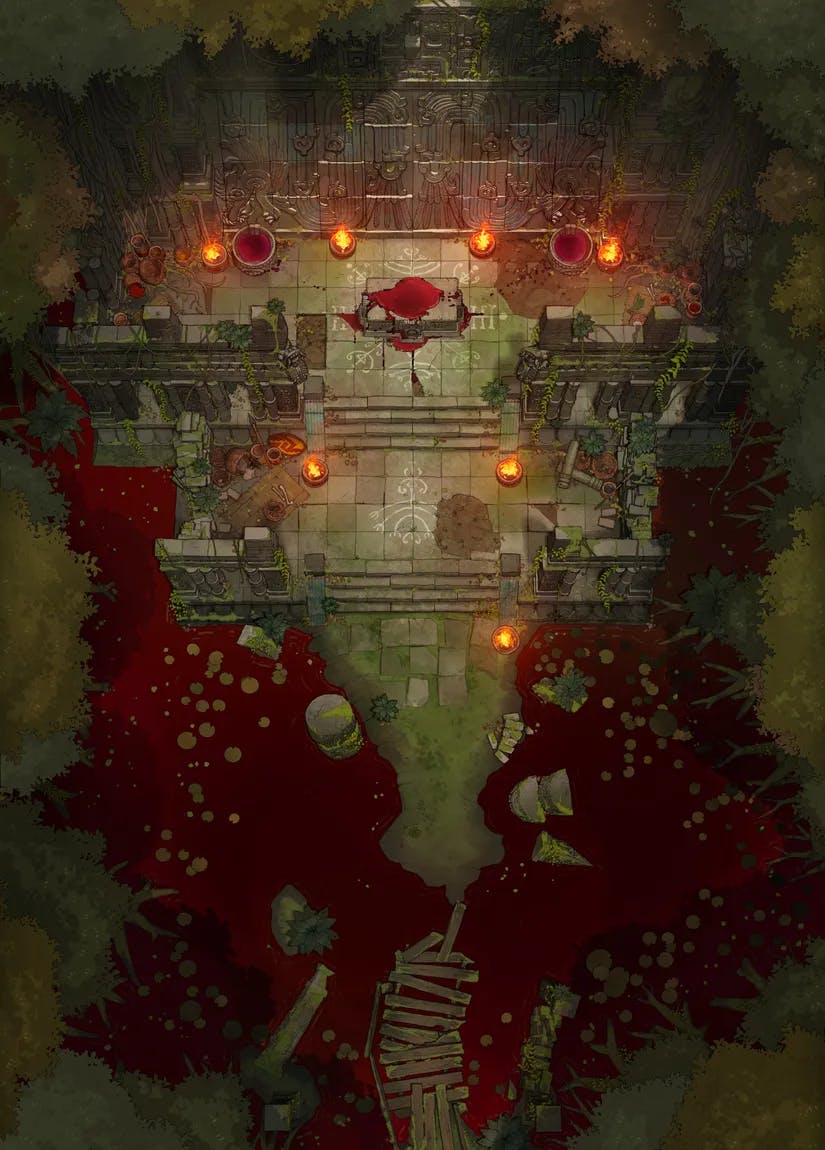 Jungle Temple Entrance map, Closed Blood River variant thumbnail