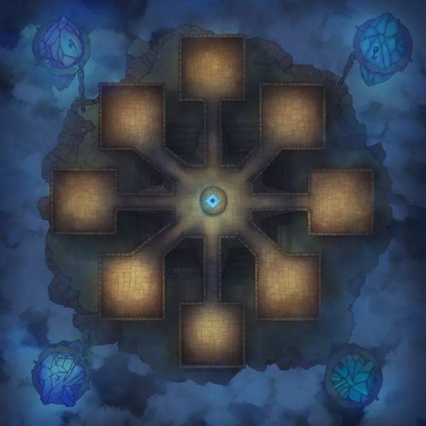 Ancient Wizard Lair map, Plain Night variant thumbnail