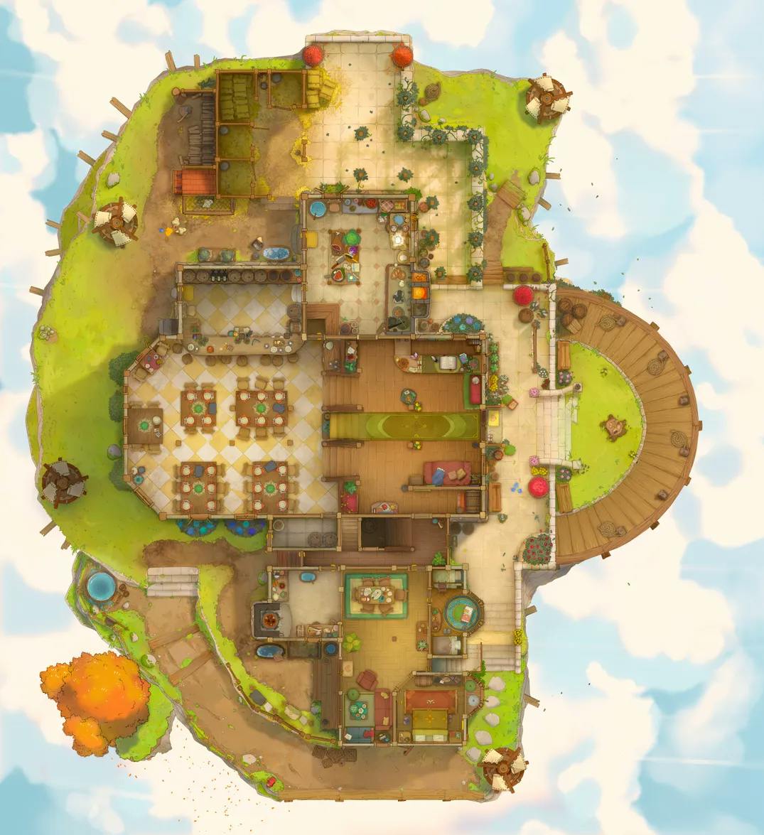 Gryphon Roost Inn map, Autumn variant