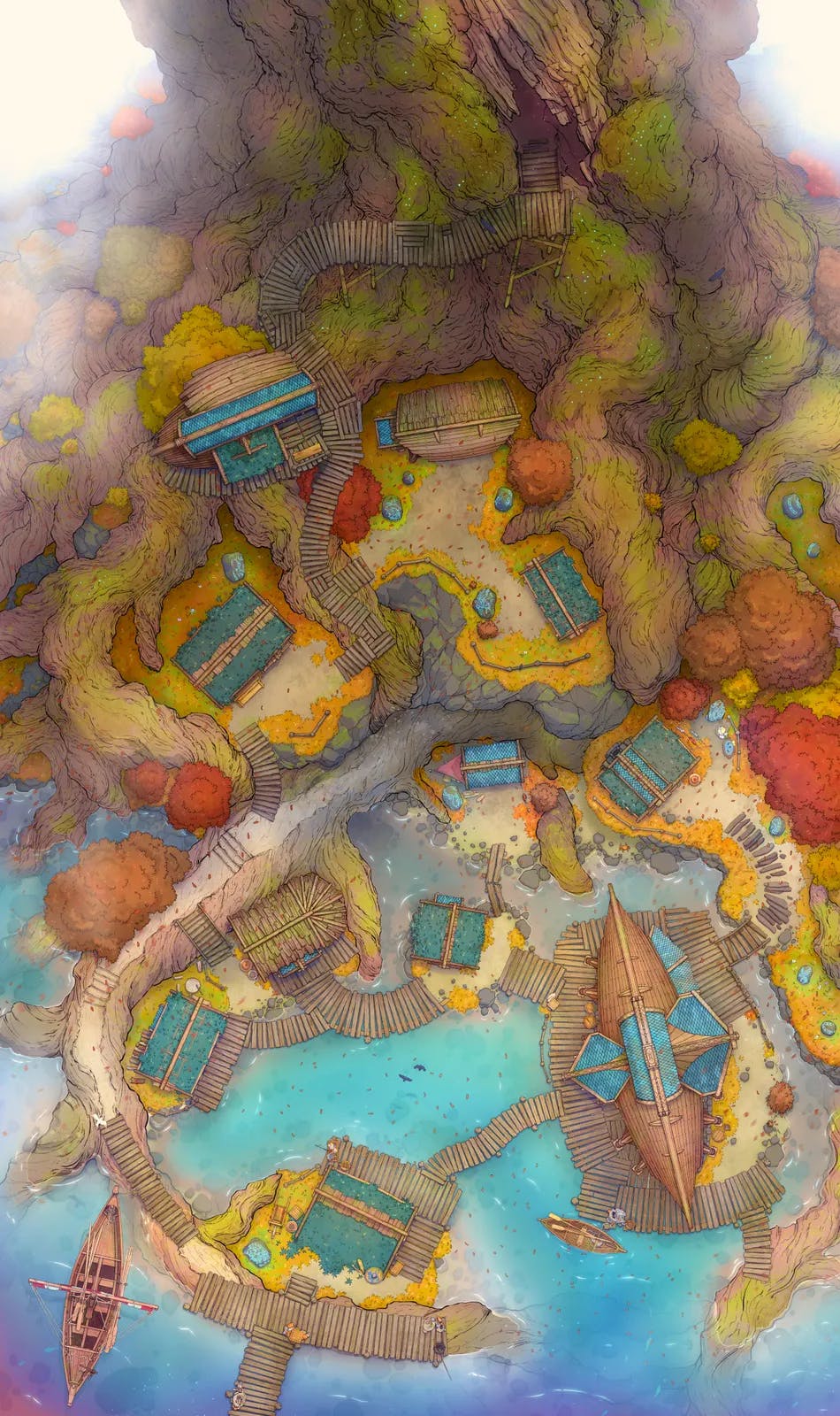 Yggdrasil Village map, Autumn variant thumbnail
