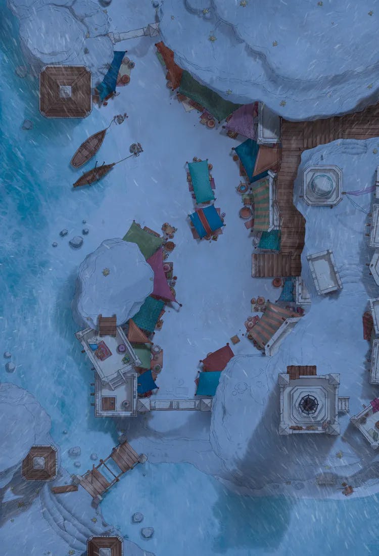 Beachside Bazaar map, Snow variant thumbnail