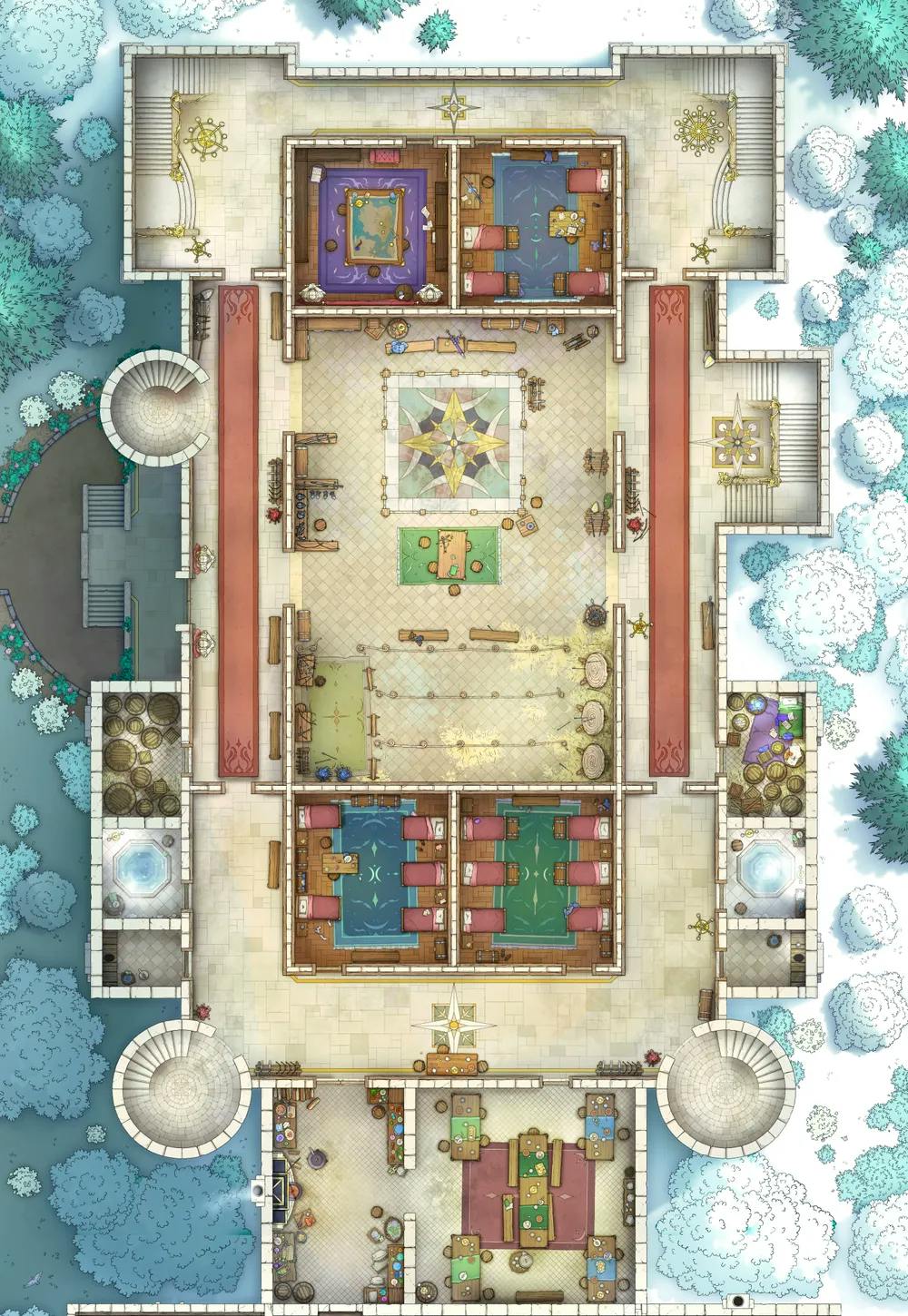 Palace Guard Chambers map, Winter variant