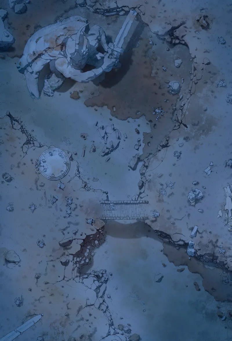 Medusa's Wake map, Desert Night variant