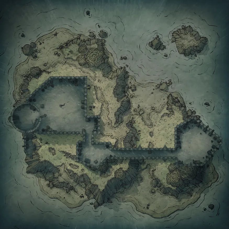 Island Fort map, Rain Roof variant thumbnail