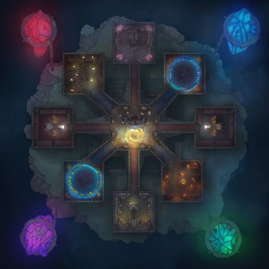 Ancient Wizard Lair map, Original Night variant