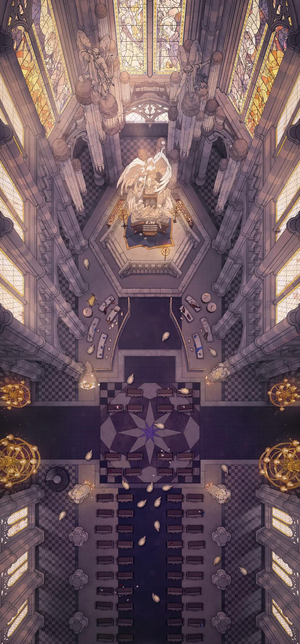 Grand Cathedral Interior map, Cursed Flock variant