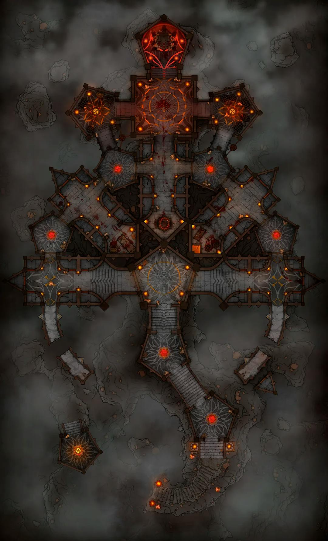 Hellfire Prison map, Grey Wastes variant