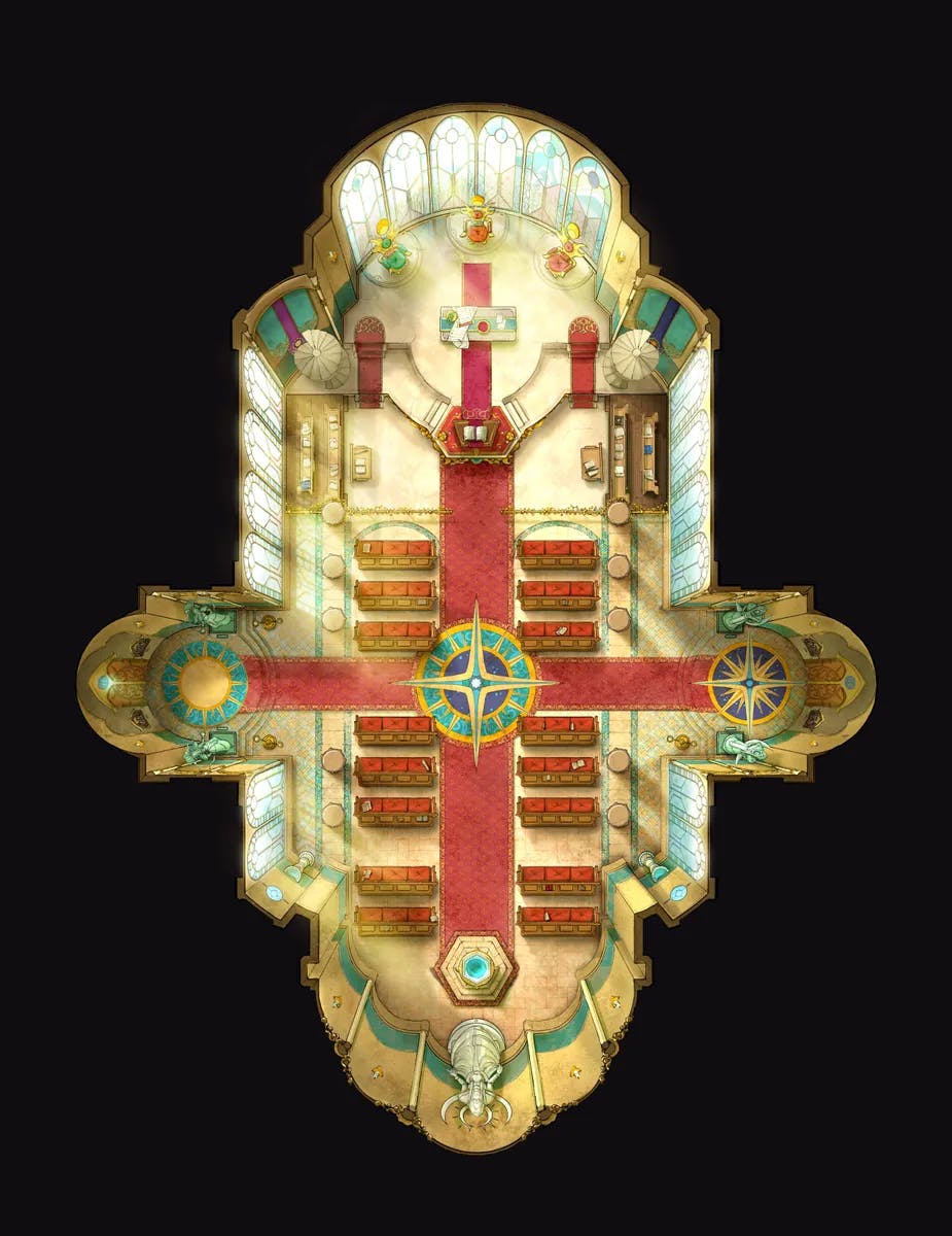 Solar Cathedral map, Original Day Ground Floor variant